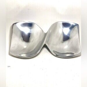 Ihi India Polished Aluminum Double Serving Bowl.